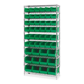 Marketlab Inc. Wire Shelving Complete Organizer Bin Bundle ML34576-GN - 1.0 Each