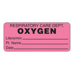 MarketLab Respiratory Oxygen Therapy Label - 3877 - 250 Each