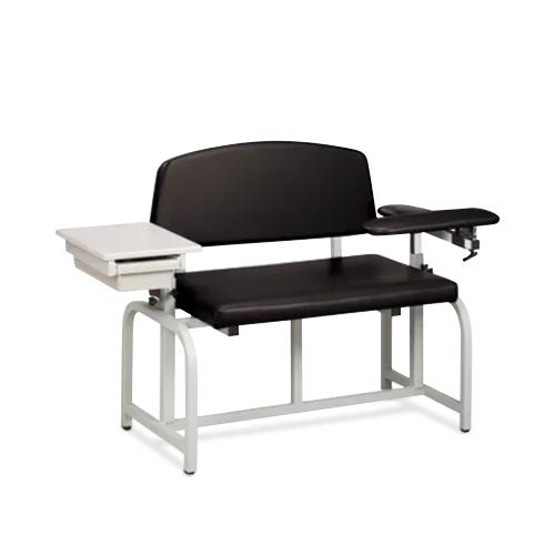 Marketlab Inc. Vinyl Extra-Wide Bariatric Phlebotomy Chairs 40134-BK - 1.0 Each - MDL-MKA40134BK