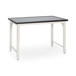 MarketLab 42724-BK Accessioning Bench with Lipped Surface and Glide, 48" x 30", Black - MDL-MKA42724BK - 1 Each