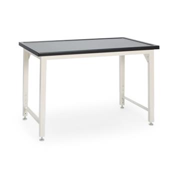 MarketLab 42724-BK Accessioning Bench with Lipped Surface and Glide, 48" x 30", Black - MDL-MKA42724BK - 1 Each