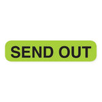 MarketLab Phlebotomy/Specimen Phlebotomy Receiving Label, "Send Out", Green - 6763 - 1000 Each
