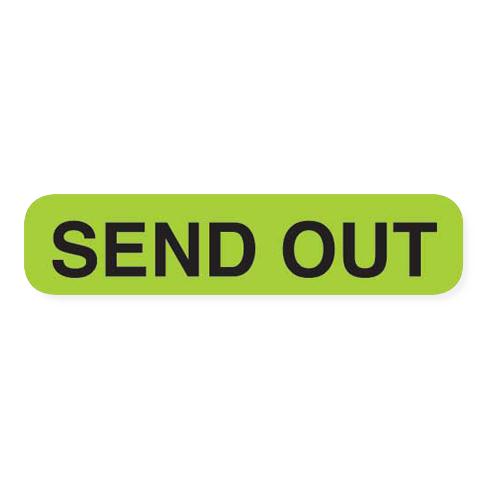 MarketLab Phlebotomy/Specimen Phlebotomy Receiving Label, "Send Out", Green - 6763 - 1000 Each