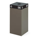 Marketlab Modular Steel Recycling Center Base, 31 Gallon, Brown - 7152-BR - 1 Each