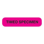 MarketLab Phlebotomy/Specimen Phlebotomy Receiving Label, Timed Specimen Label, Fluorescent Pink - 8017 - 1000 Each