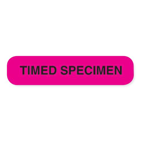 MarketLab Phlebotomy/Specimen Phlebotomy Receiving Label, Timed Specimen Label, Fluorescent Pink - 8017 - 1000 Each