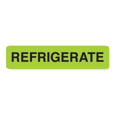 MarketLab Phlebotomy/Specimen Phlebotomy Receiving Label, "Refrigerate", Fluorescent Green - 9099 - 1000 Each