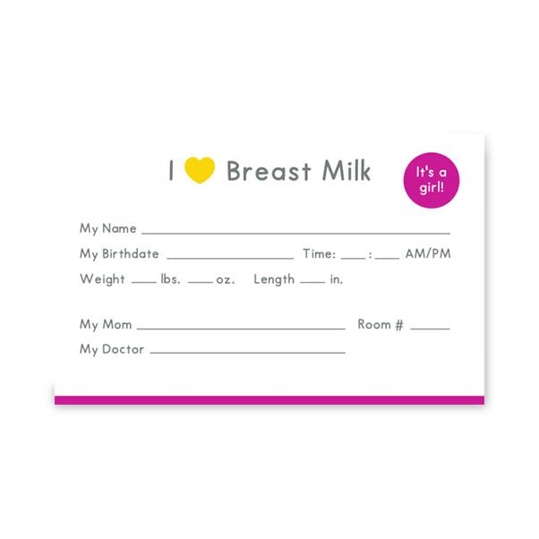 Medela I Heart Breast Milk NICU Crib Cards 1547582 - 100.0 Each