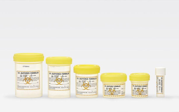 Starplex Scientific Histoplex 5ml-120ml Clear O-Ring Container with Yellow Screw Cap, Nonsterile, 20 mL - H202-FL - 200 Each