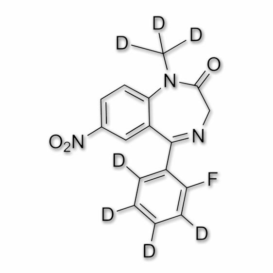 Sigma-Aldrich Flunitrazepam Flunitrazepam-D7 Stable-Labeled Internal Standard Solution, 100 ug / mL in Methanol, Ampule of 1 mL, Certified Reference Material - F-915-1ML - 1 Each