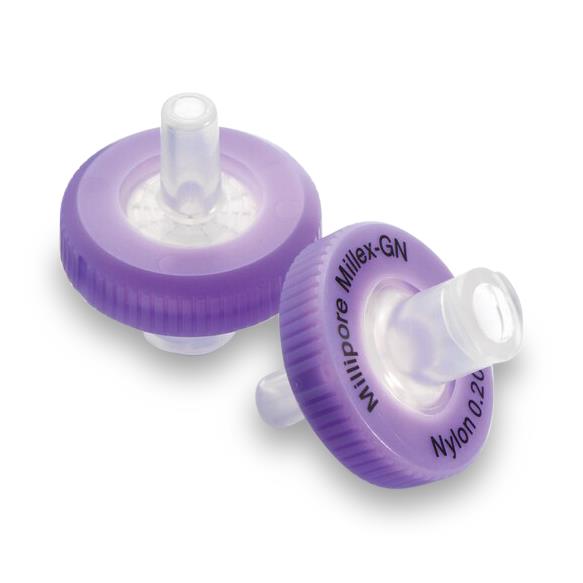 Nylon Syringe Filter, 13 mm, 0.20 micron, Millipore Sigma Millex - SLGNX13NL - 100 Each