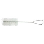 Justman White Nylon Bottle Brush with Fan Tip, 11" Overall Length x 1-5/8" Diameter - 5221 - 1 Each