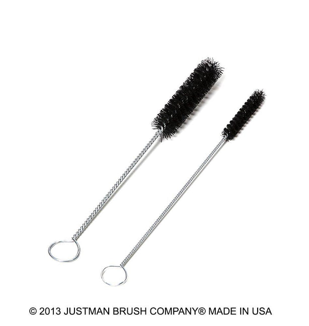Justman Black Nylon Tube Brush, 3/16" Diameter, 12" Length - 715230 - 1 Each