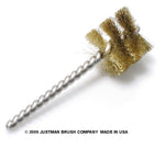 Justman Brass Burr Brush, 3.5" Overall Length x 3/8" Diameter, 0.006 Fill - 719915 - 1 Each
