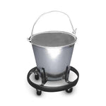 Mopec Kickstand and Bucket Set, No Cover, Stainless Steel - BA031 - 1 Each