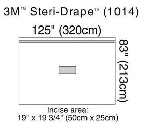 3M Steri-Drape Isolation Drapes with Incise Film 1014 - 20.0 Each