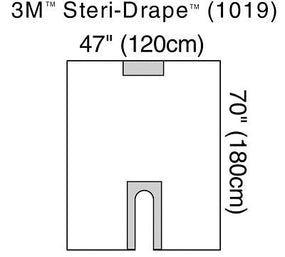 3M Steri-Drape Long U-Drapes 1019 - 10.0 Each