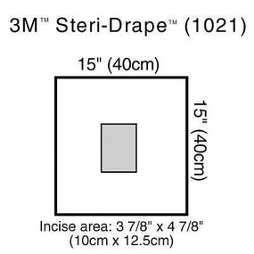 3M Steri-Drape with Incise Film 1021 - 40.0 Each