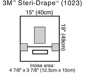 3M Steri-Drape with Incise Film 1023 - 40.0 Each