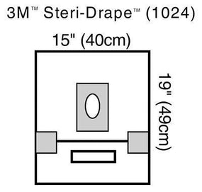 3M Steri-Drape with Adhesive Aperture 1024 - 40.0 Each