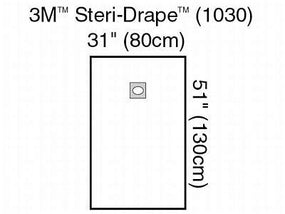 3M Steri-Drape with Adhesive Aperture 1030 - 40.0 Each