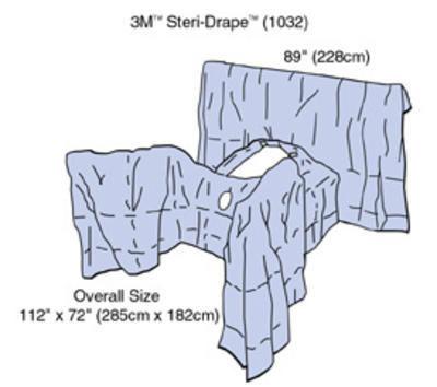 Steri-Drape Laparotomy and Laparoscopy Drapes - 1032 - 16 Each - MDL-MMM1032