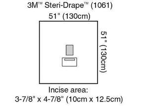 3M Steri-Drape with Incise Film 1061 - 40.0 Each