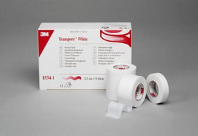 3M Transpore White Surgical Tape 1534-0 1 Roll