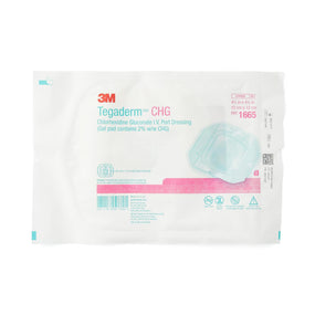 3M Tegaderm CHG Chlorhexidine Gluconate IV Port Dressings 1665 - 1.0 Each