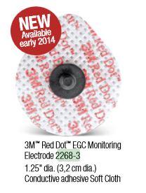 3M 3M Red Dot ECG Monitoring Electrodes 2268-3 - 1.0 Bag