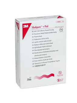 3M Medipore +Pad Soft Cloth Adhesive Wound Dressings 3566 25 Each