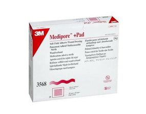 3M Medipore +Pad Soft Cloth Adhesive Wound Dressings 3573 1 Each