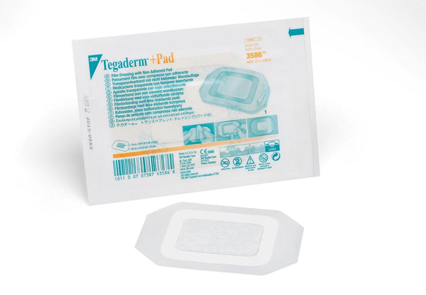3M Tegaderm +Pad Film Dressings with Absorbent Pad 3586 1 Each