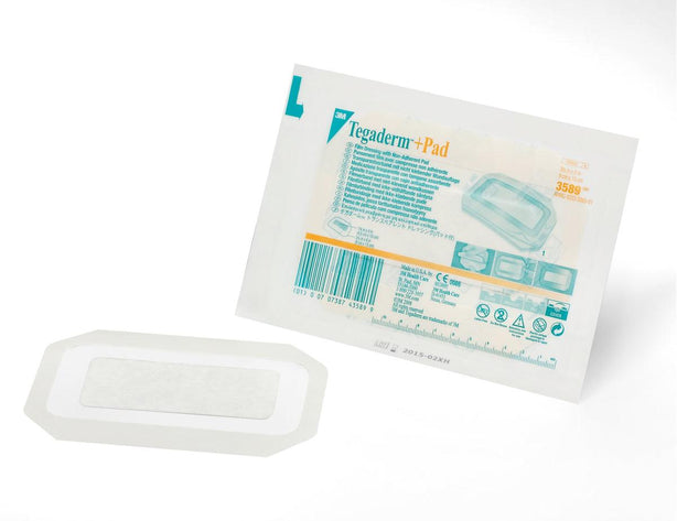 3M Tegaderm +Pad Film Dressings with Absorbent Pad 3589 25 Each