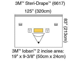 3M Isolation Steri-Drapes with Incise Film and Pouch 6617 - 1.0 Each