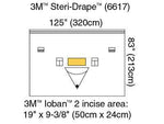 3M Isolation Steri-Drapes with Incise Film and Pouch 6617 - 20.0 Each