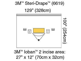 3M Steri-Drape Large Isolation Drapes - MMM6619H