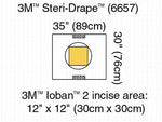3M Steri-Drape 6657 Pouches 6657 - 40.0 Each