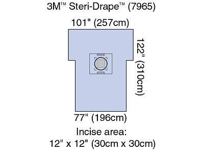 3M Cesarean-Section Sheet with Incise Pouch 7965 - 5.0 Each