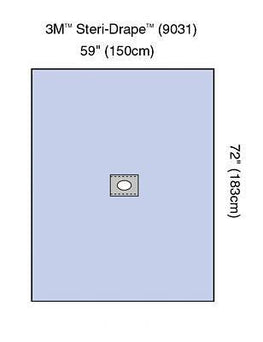 3M Steri-Drape Mayo Stand Adhesive Aperture Drapes 9031 50 Each