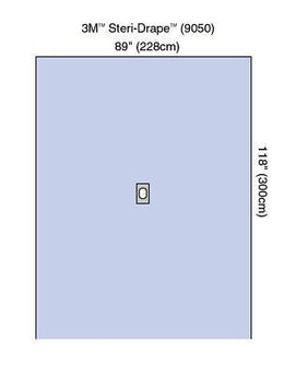 3M Steri-Drape 1072 Aperture Pouch Drapes 9050 - 20.0 Each