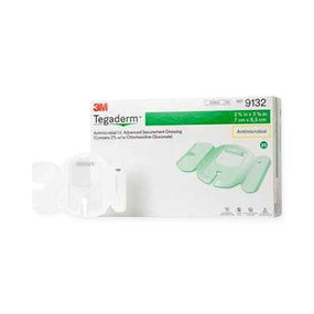3M Tegaderm Antimicrobial Transparent IV Dressing 9132 1 Each