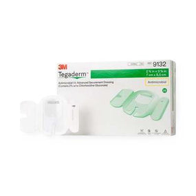 3M Tegaderm Antimicrobial Transparent IV Dressing 9132 25 Each