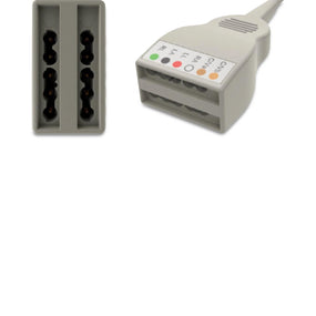 3M Yokemate LWS ECG Cable with Safety DIN Connector YMC10PH55 - 1.0 Each