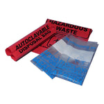 Mtc Bio and Autoclave Bags, 24 x 32" (61 x 81.3Cm), Clear, Biohazard, Printed, Marking Area, 200/Cs - A9002C - 200 Each