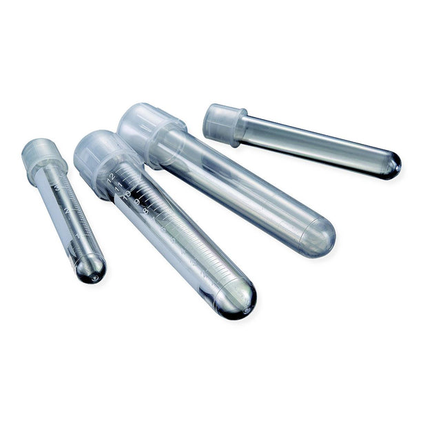 Tube, 5 mL, 12 x 75 mm Polypropylene with Cap, 25 per Bag, Sterile, 1000 per Case, Culture - T8301 - 1000 Each