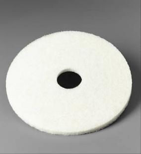 3M 4100 Series White Super Polish Pad 61500045085 - 5.0 Each