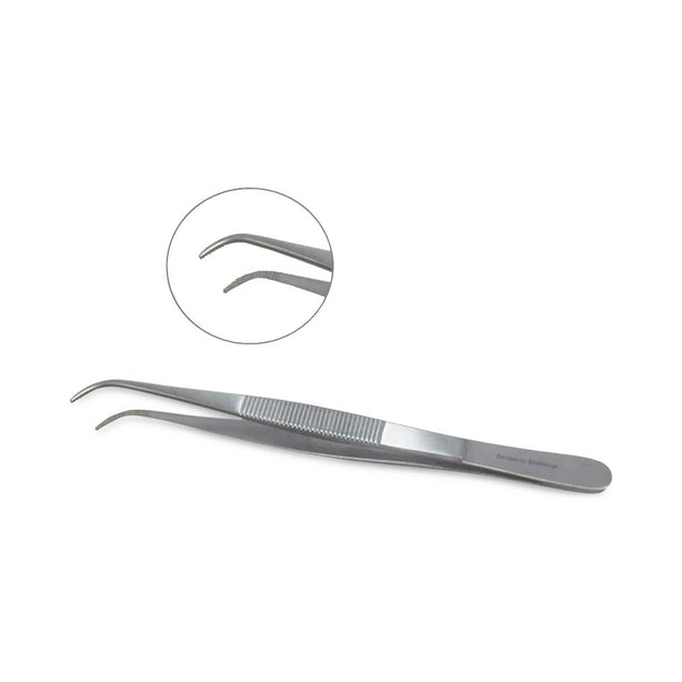 Mopec Inc Fine-Tip Curved Forceps AB034 - 1.0 Each