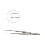Mopec Delicate Narrow-Tip Curved Forceps, 5" L - AB108 - 1 Each