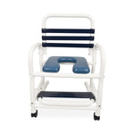 MOR-MEDICAL INTERNATIONAL PVC Shower Commode Chairs with New Era Infection Control Design DNE-385-3TWL-NC 1 Each - MDL-MORDNE3853TNC